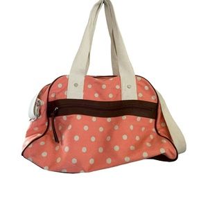 Steve Madden Coral Polka Dot Weekend Tote
